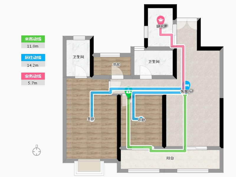 浙江省-温州市-澜悦府-89.00-户型库-动静线