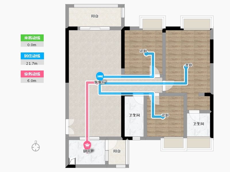 贵州省-遵义市-学府新苑-103.00-户型库-动静线