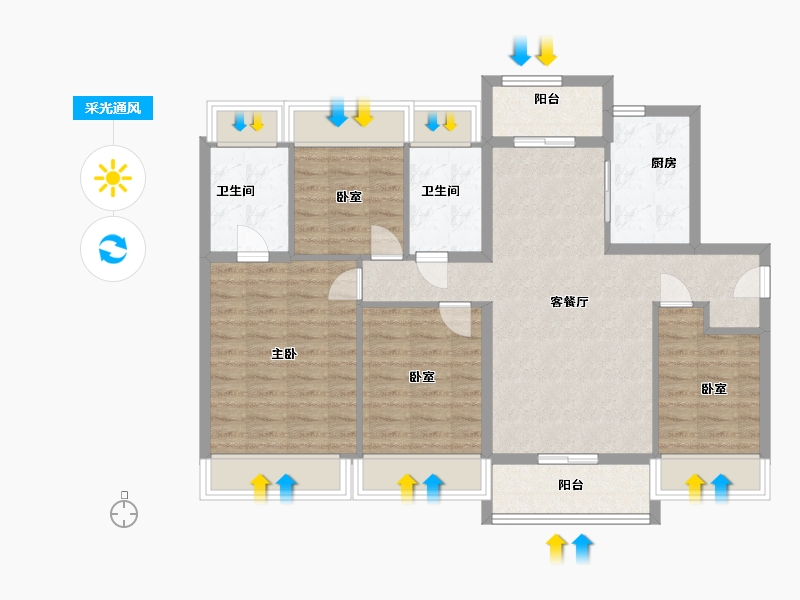 广东省-清远市-天和小区-93.91-户型库-采光通风