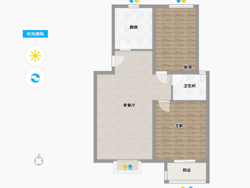 山东省-青岛市-中北崂社区-90.00-户型库-采光通风