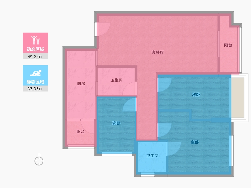 广东省-江门市-富居天禧-80.00-户型库-动静分区