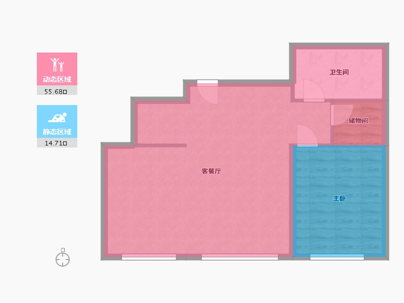 北京-北京市-中建宸庐-60.00-户型库-动静分区