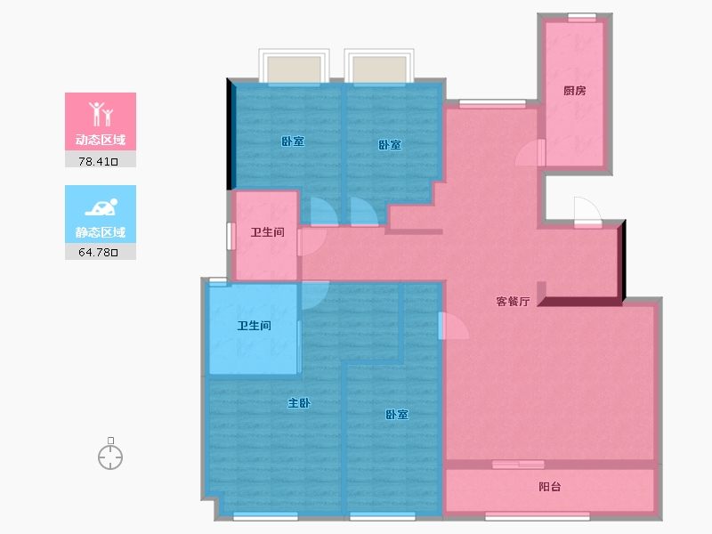 上海-上海市-金鼎首府-130.00-户型库-动静分区