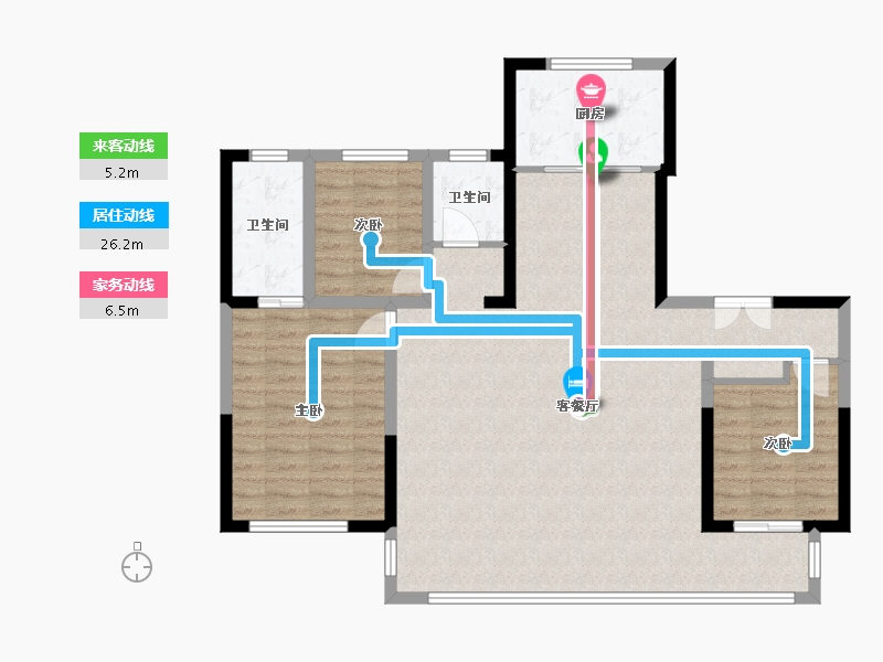 宁夏回族自治区-银川市-雅兰苑-117.00-户型库-动静线