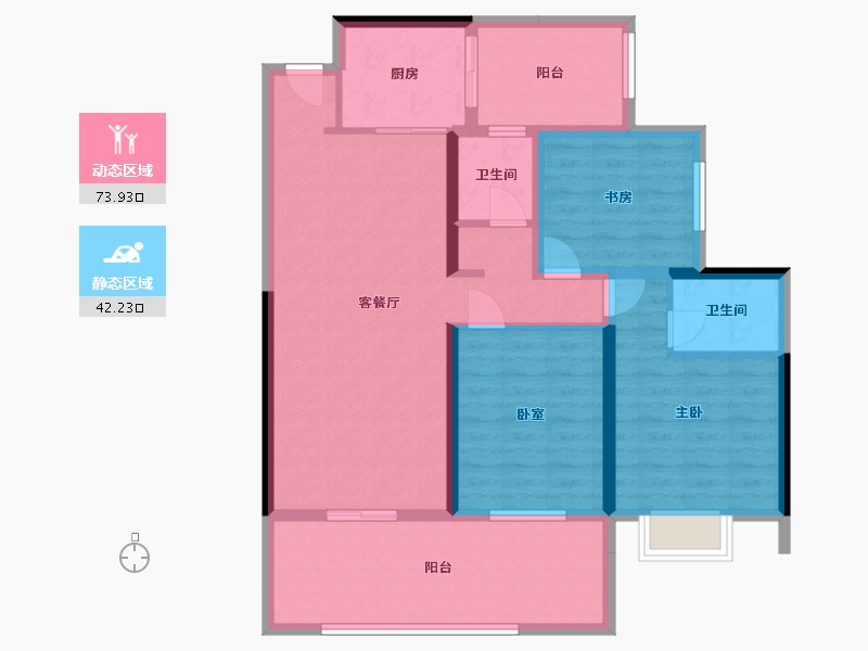 广西壮族自治区-玉林市-山水名城-106.00-户型库-动静分区