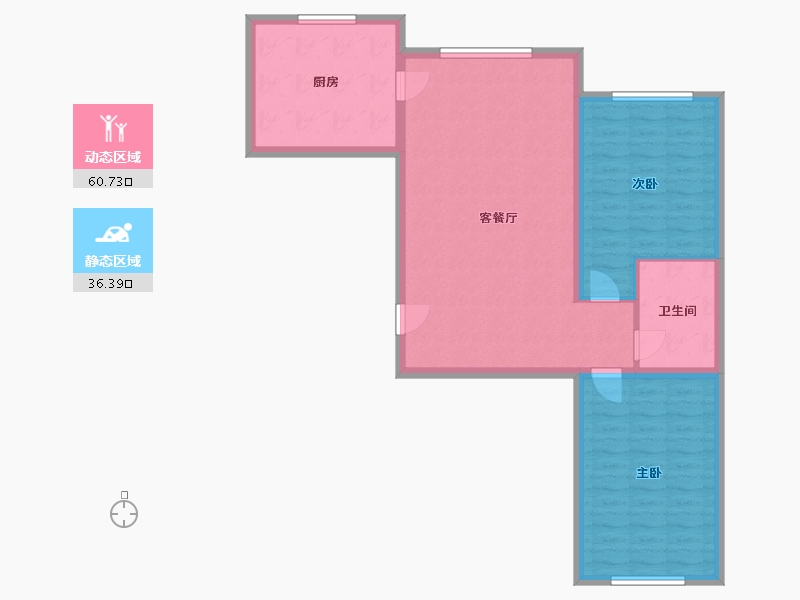 黑龙江省-佳木斯市-西郊福苑-88.00-户型库-动静分区