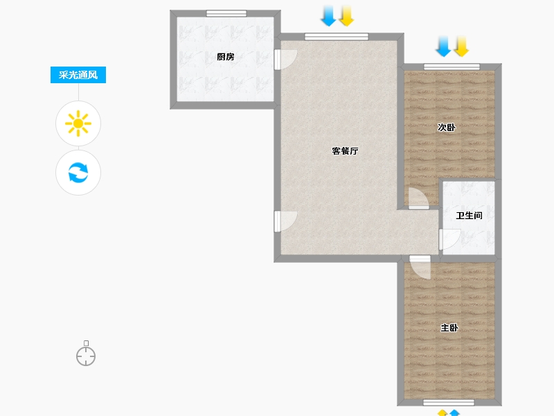 黑龙江省-佳木斯市-西郊福苑-88.00-户型库-采光通风