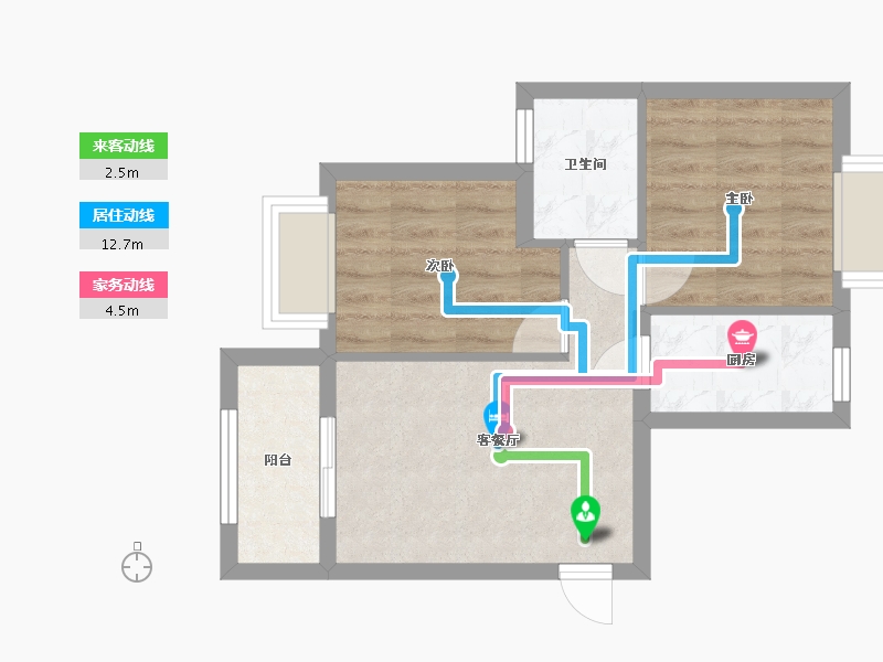 福建省-厦门市-高林三里-52.00-户型库-动静线