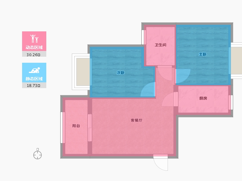 福建省-厦门市-高林三里-52.00-户型库-动静分区