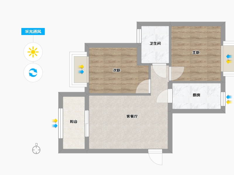 福建省-厦门市-高林三里-52.00-户型库-采光通风