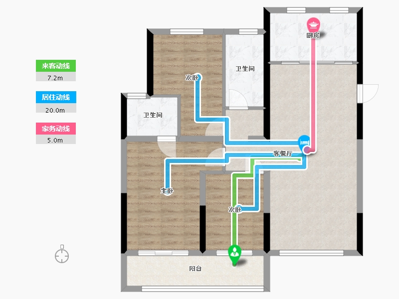 山东省-泰安市-绿地云水谣3期-101.00-户型库-动静线