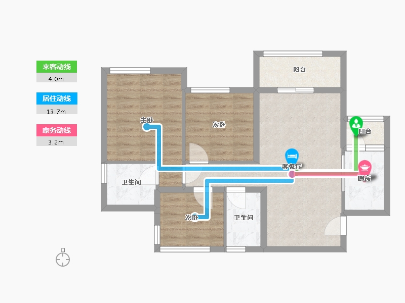 四川省-乐山市-冠领华府-84.00-户型库-动静线