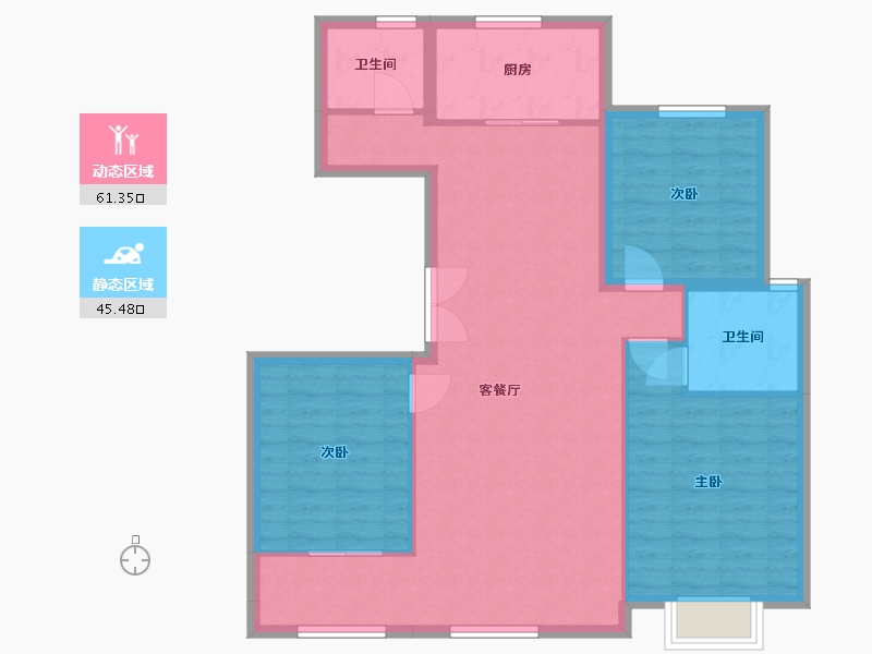 新疆维吾尔自治区-阿克苏地区-中天星河湾-110.00-户型库-动静分区