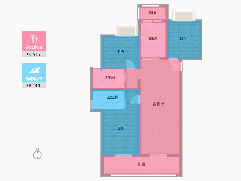 云南省-昆明市-辰湾-97.00-户型库-动静分区