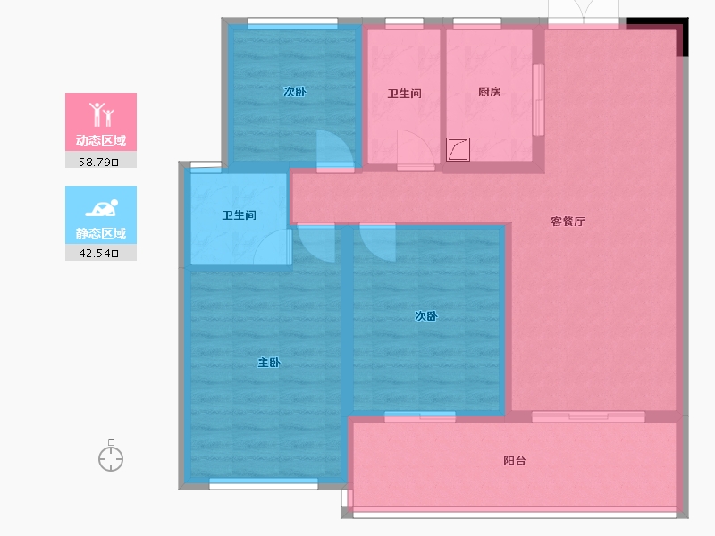 安徽省-六安市-振兴溪境-95.00-户型库-动静分区