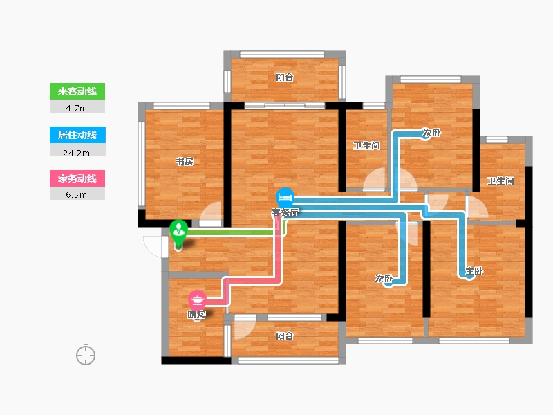 广西壮族自治区-北海市-喜润幸福里-112.23-户型库-动静线