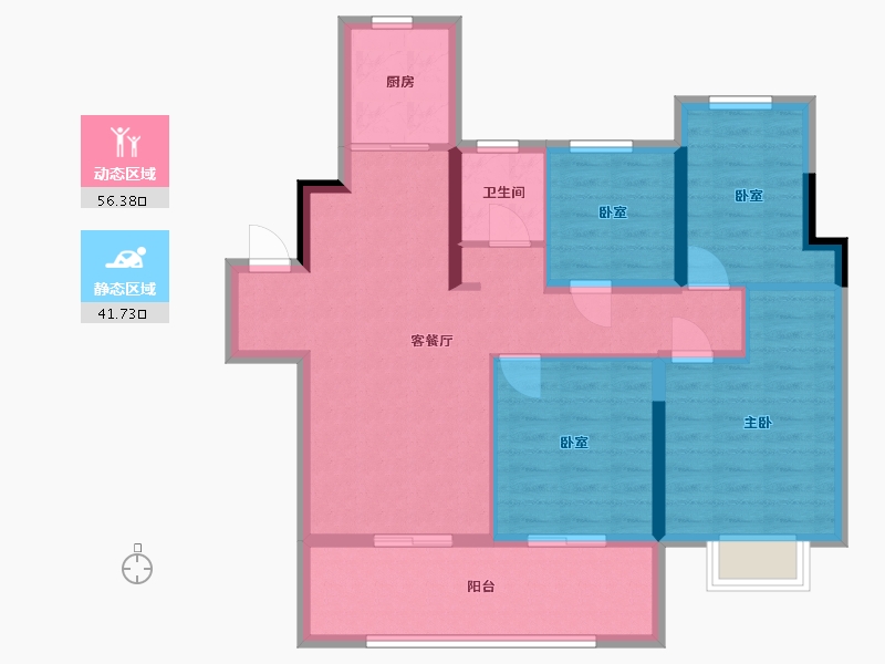 安徽省-合肥市-尚泽琪瑞沁园-96.00-户型库-动静分区