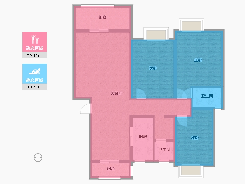 江西省-赣州市-金色家园-106.62-户型库-动静分区