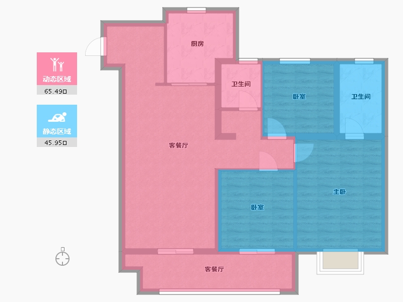 山东省-滨州市-天泰公园壹号-100.00-户型库-动静分区