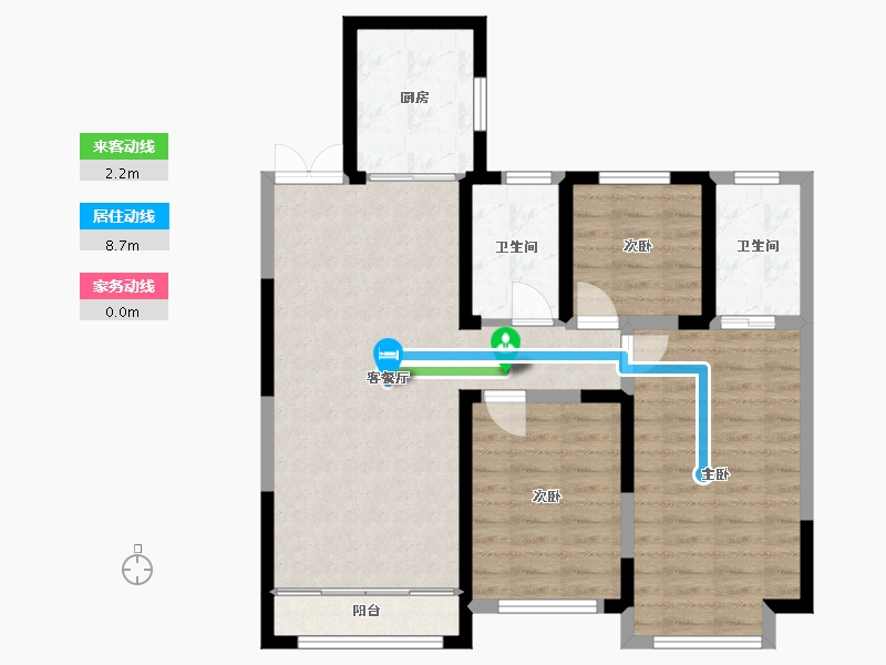 江苏省-宿迁市-雍锦府-85.00-户型库-动静线