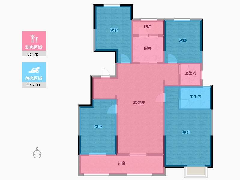 安徽省-阜阳市-颍淮佳苑-110.00-户型库-动静分区