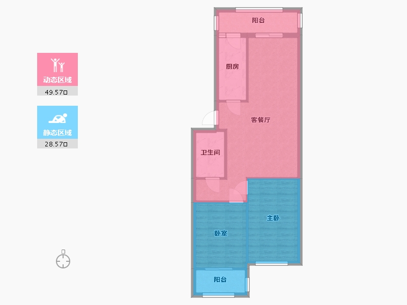 天津-天津市-柳成里-65.00-户型库-动静分区