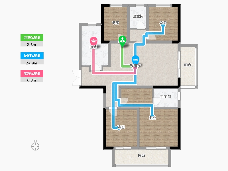 河南省-郑州市-永威南樾三期禧苑-106.00-户型库-动静线