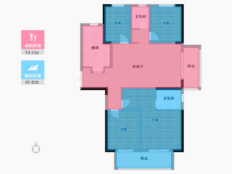 河南省-郑州市-永威南樾三期禧苑-106.00-户型库-动静分区