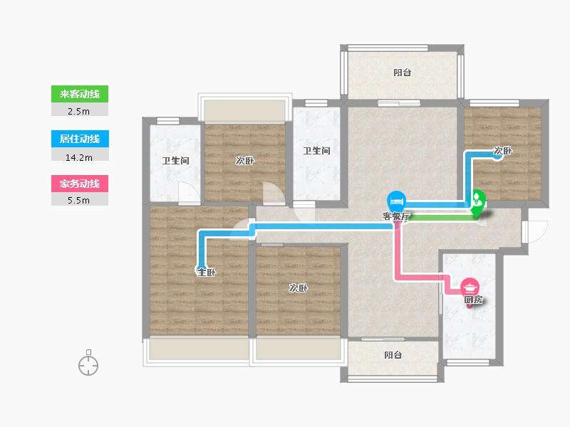 广东省-中山市-城光悦景-99.00-户型库-动静线