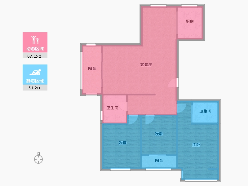 山东省-青岛市-天福绿洲-104.60-户型库-动静分区