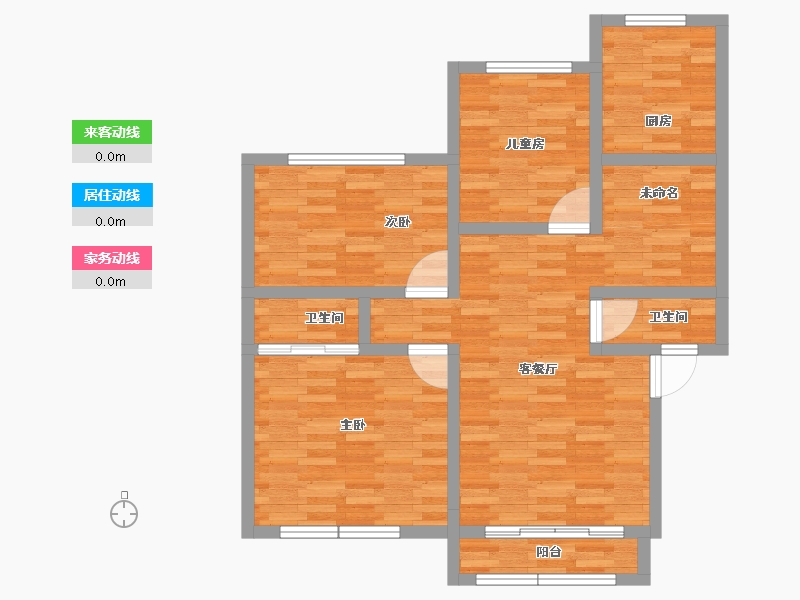 浙江省-温州市-横阳小区-81.00-户型库-动静线