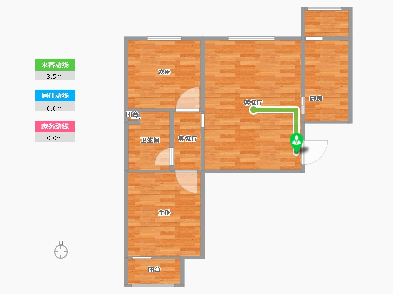 北京-北京市-惠和新苑-57.00-户型库-动静线