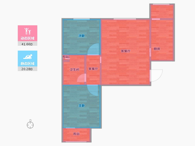 北京-北京市-惠和新苑-57.00-户型库-动静分区