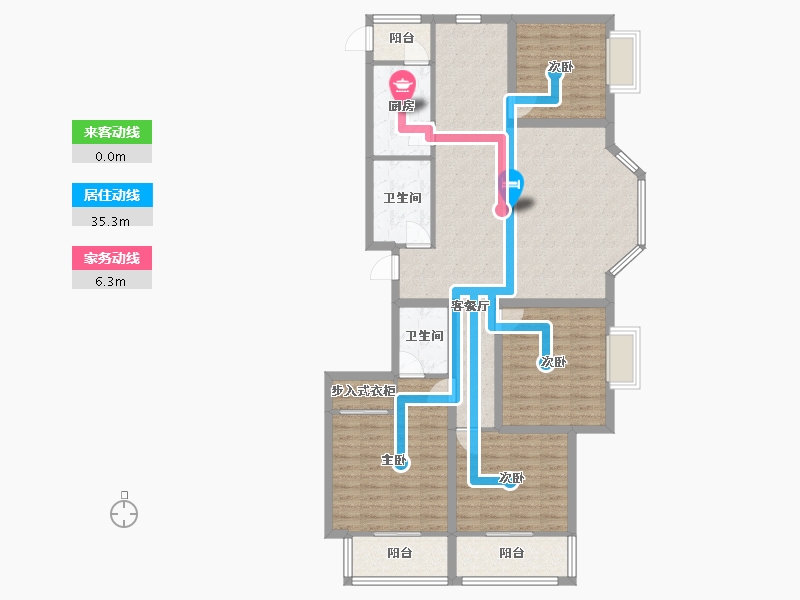 山西省-太原市-龙园小区-120.86-户型库-动静线