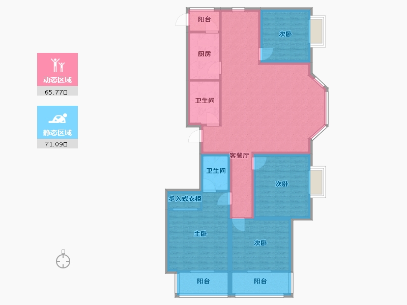 山西省-太原市-龙园小区-120.86-户型库-动静分区