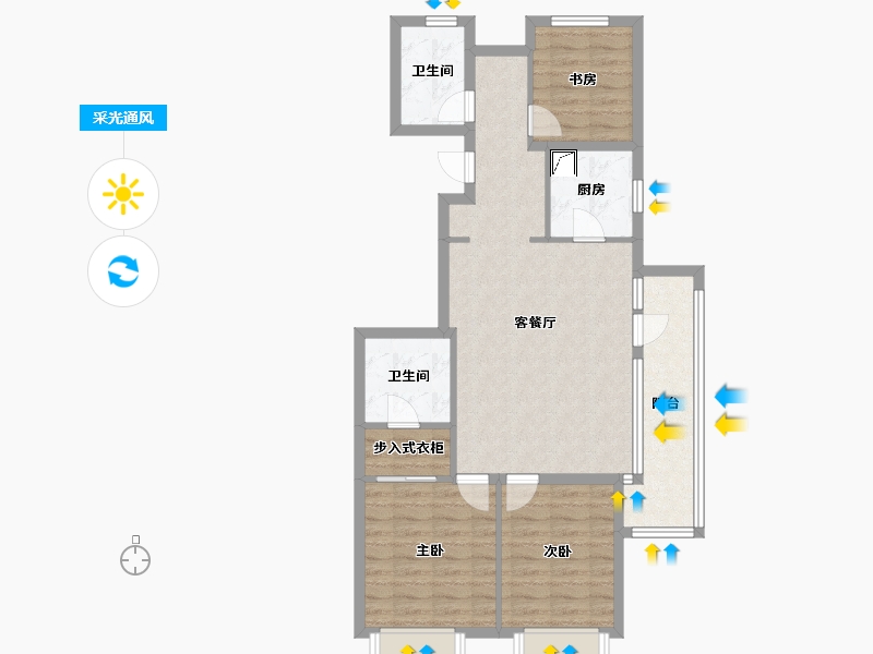 山东省-青岛市-中欧国际城-金茂悦西五区-100.00-户型库-采光通风