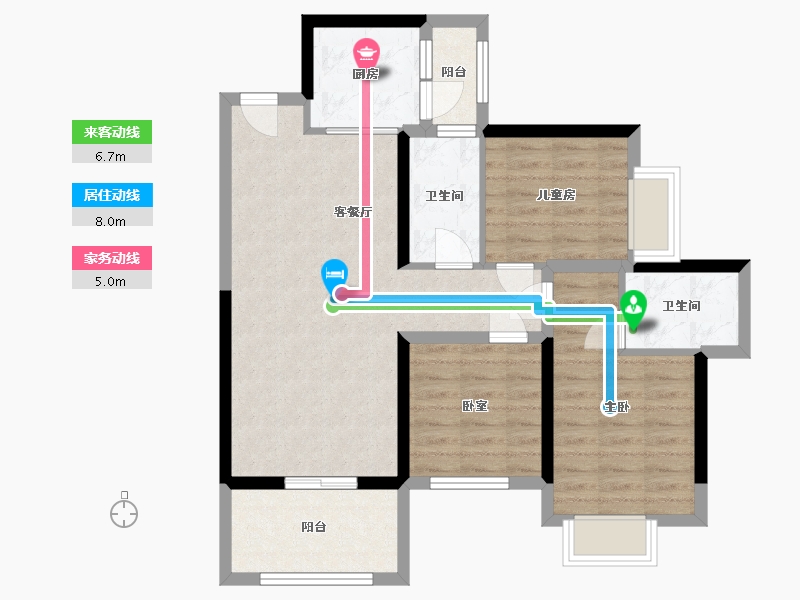 广西壮族自治区-南宁市-五象湖壹号-82.91-户型库-动静线