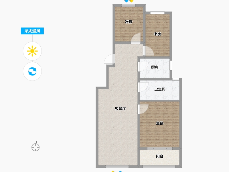 河北省-保定市-尧都明珠-125.00-户型库-采光通风