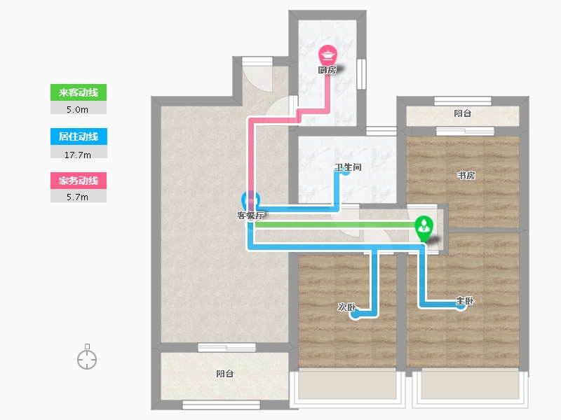 浙江省-嘉兴市-大众嘉苑-67.00-户型库-动静线