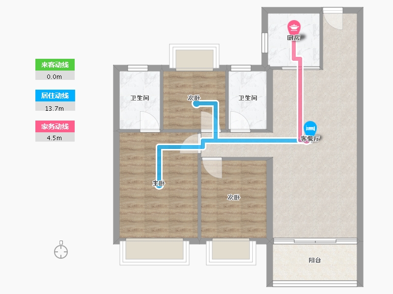 云南省-昆明市-保利阳光城翡丽公园-二期-77.66-户型库-动静线