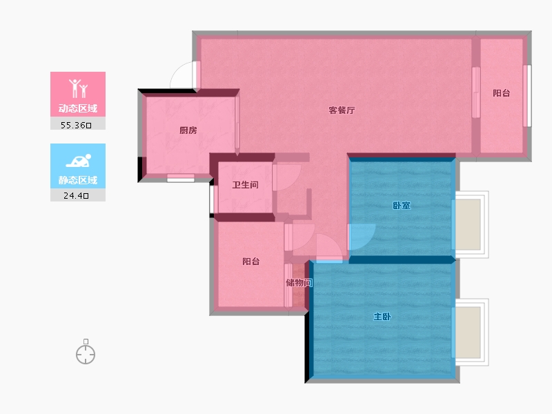 广东省-惠州市-奥园园著-90.00-户型库-动静分区