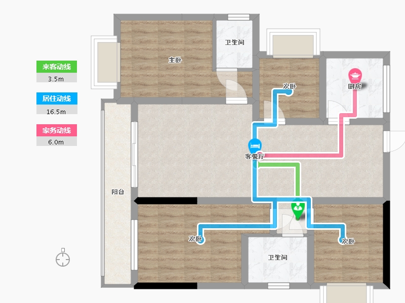 湖南省-衡阳市-宜府锦城-125.00-户型库-动静线