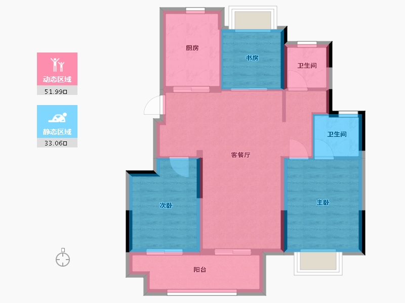 江苏省-南通市-东时区-78.00-户型库-动静分区