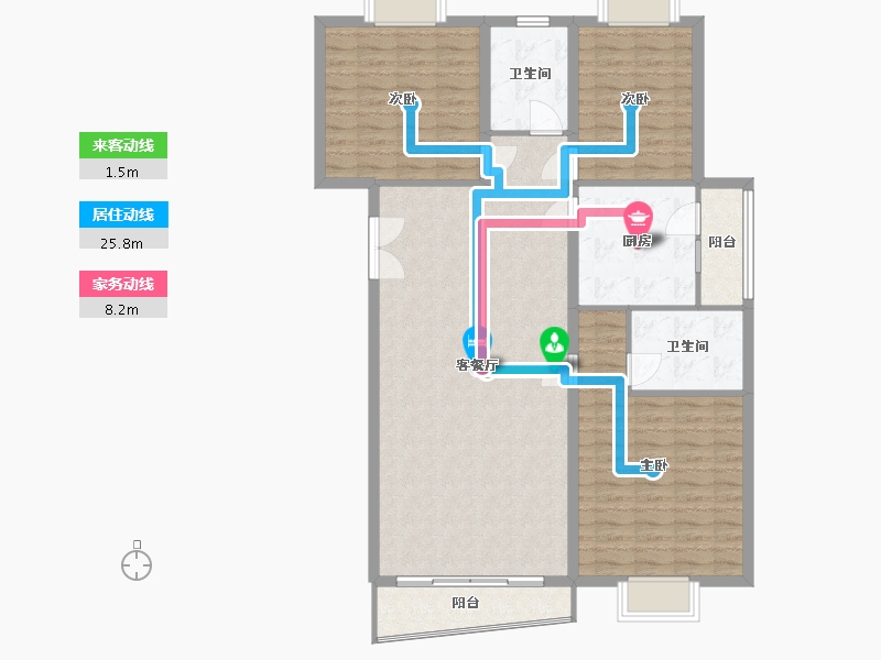 云南省-昆明市-江东耀龙康城-124.34-户型库-动静线