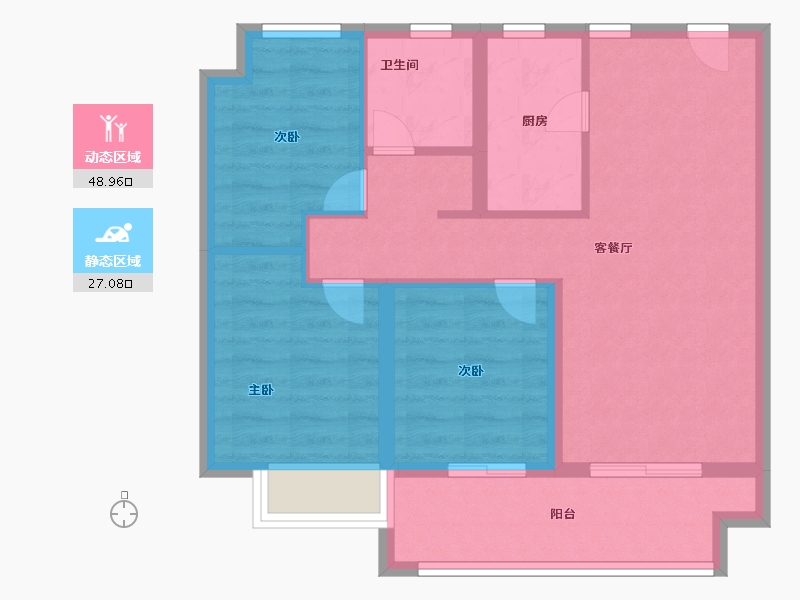 江西省-南昌市-联发万科海上明月建设中区-67.44-户型库-动静分区