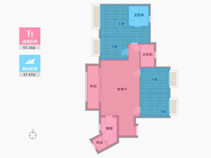 四川省-成都市-金融街金悦府-98.00-户型库-动静分区