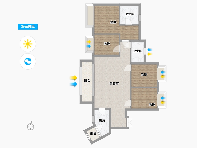 四川省-成都市-金融街金悦府-98.00-户型库-采光通风