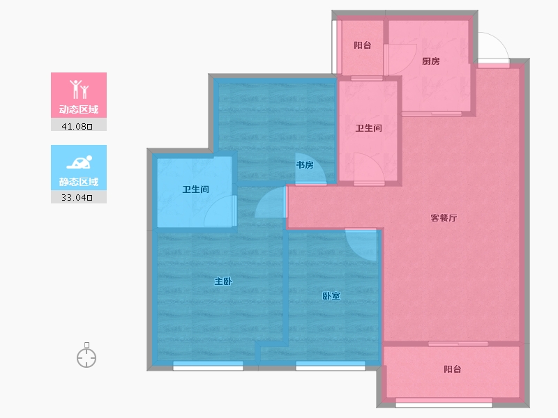 广东省-中山市-雅居乐畔山中心城-77.00-户型库-动静分区