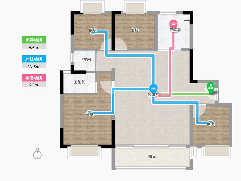 江苏省-常州市-碧桂园柏悦风华-113.98-户型库-动静线