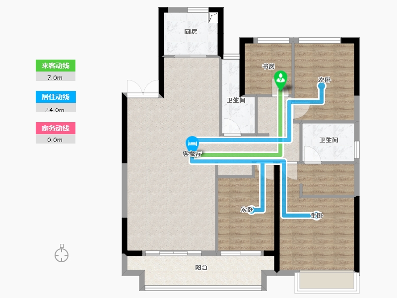 浙江省-绍兴市-中国铁建嵊星湾-113.74-户型库-动静线